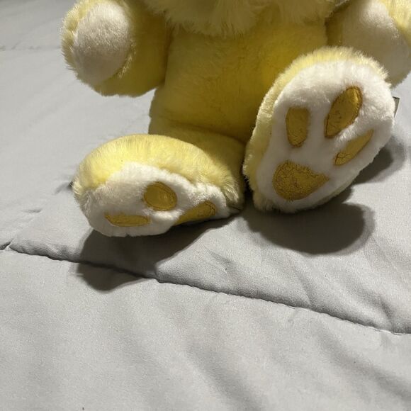 Chosun Heart to Heart Mini Bunny 1986 Yellow Plush Rabbit 10" Stuffed Animal - Picture 2 of 9
